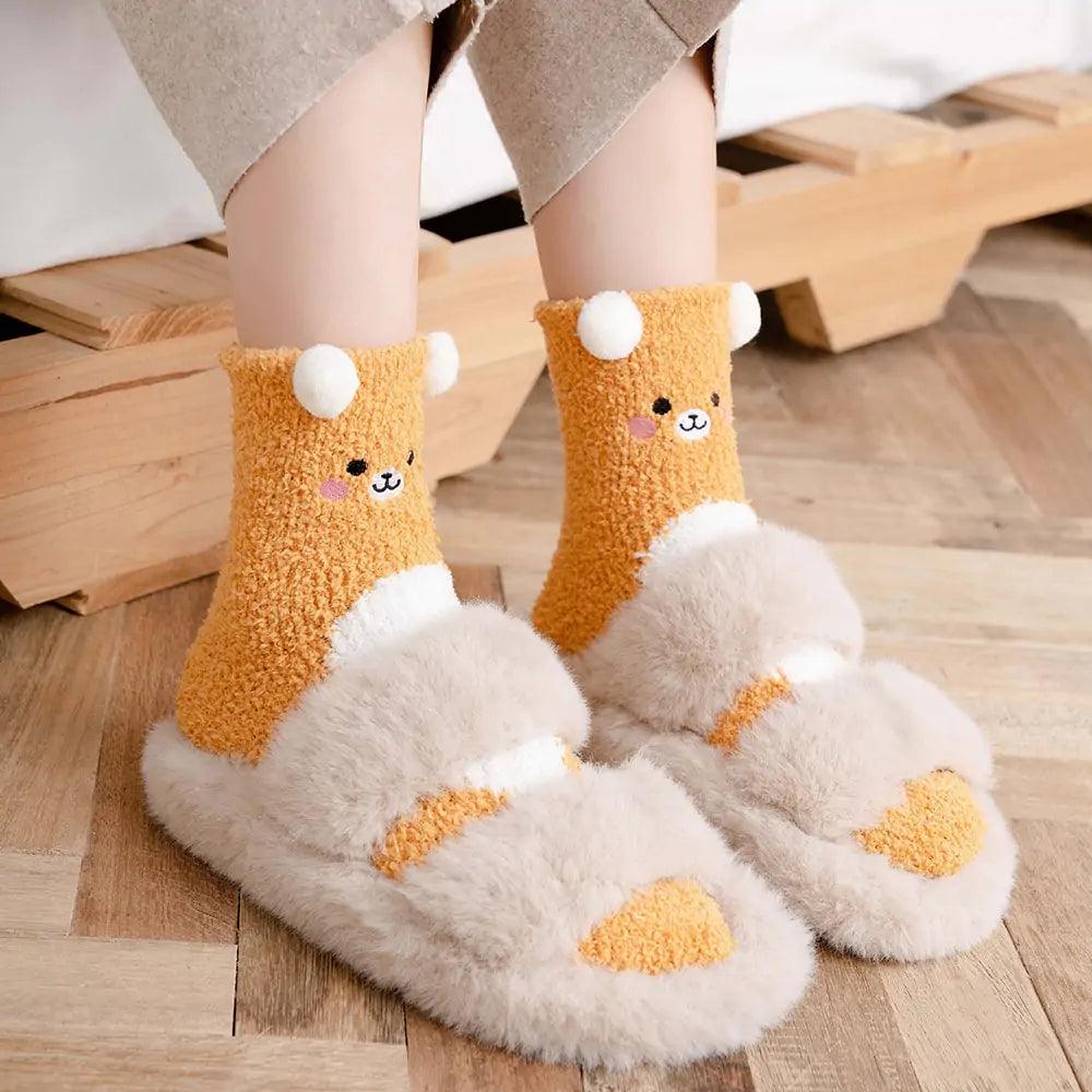 Women's Fuzzy Socks Winter Warm Fleece - Shoply