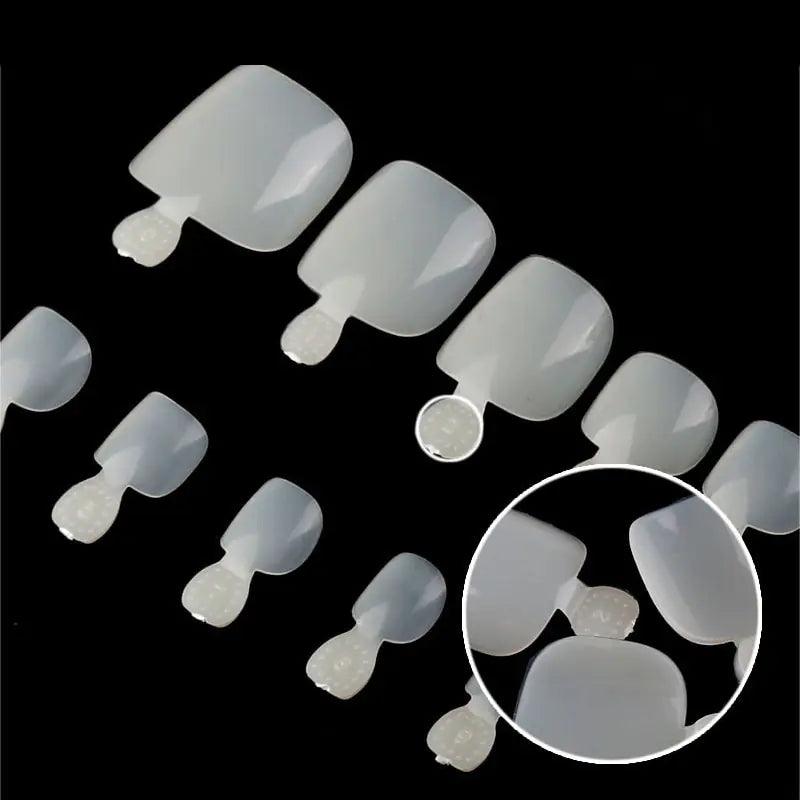 Natural White False Toe Nails - Shoply