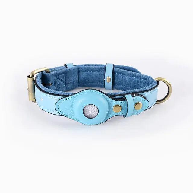Leather Anti-Lost Dog Collar - Shoply