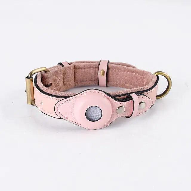 Leather Anti-Lost Dog Collar - Shoply