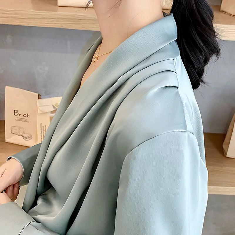 V-Neck Blouse - Shoply