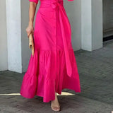 Maxi Dress Hot Pink Casual Dress