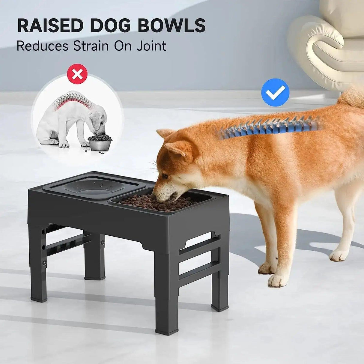 Adjustable Food and Water Bowl - Shoply