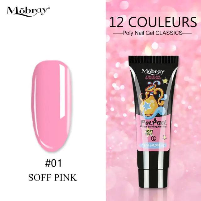 Poly Acrylic Gel: 15ML UV Gel for Nail Extension - 38 Colors - Shoply