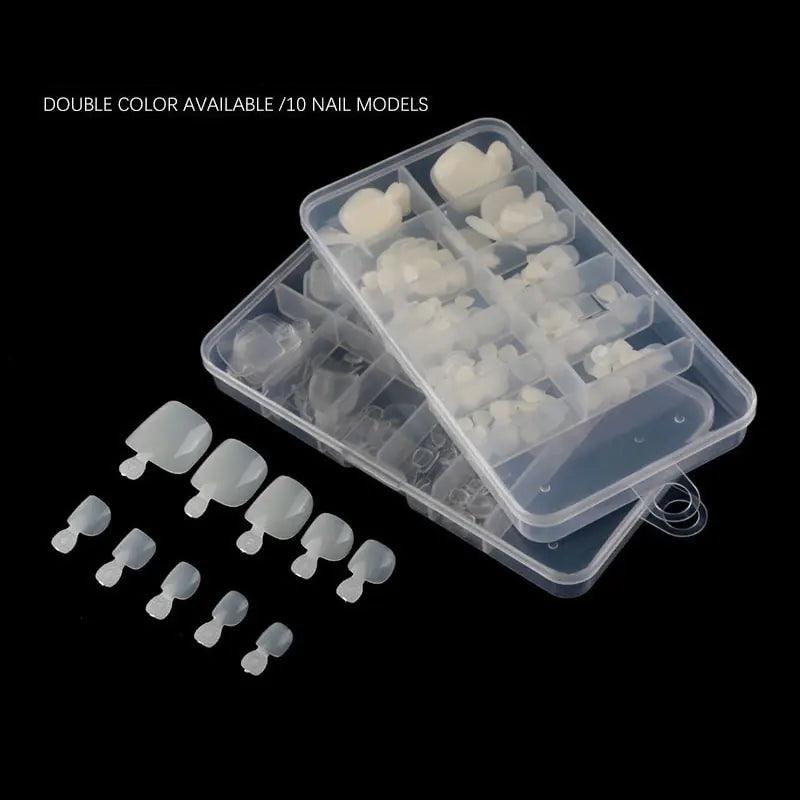 Natural White False Toe Nails - Shoply