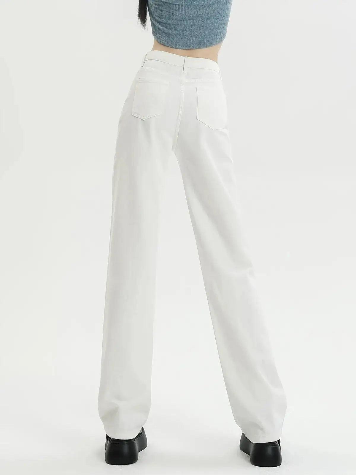 Straight Leg Denim Pants - Shoply