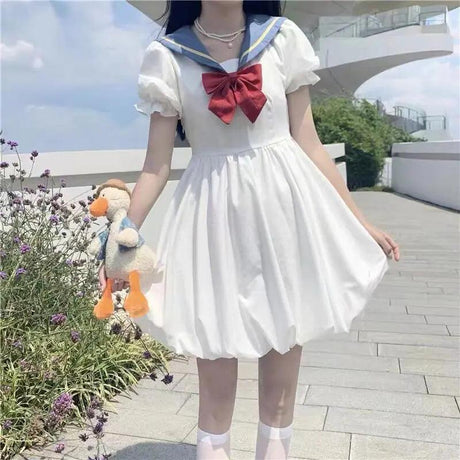 Student Style Sailor Dress - Shoply