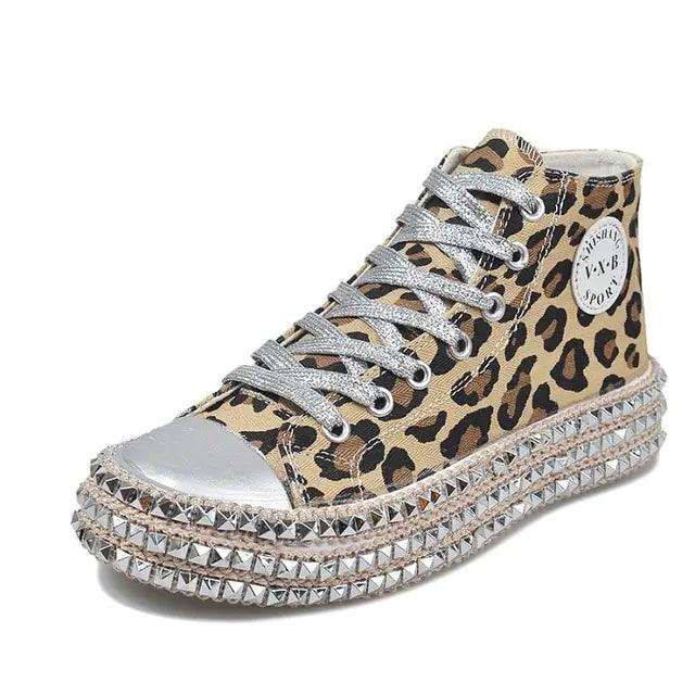 Women Leopard Canvas Shoes - Shoply