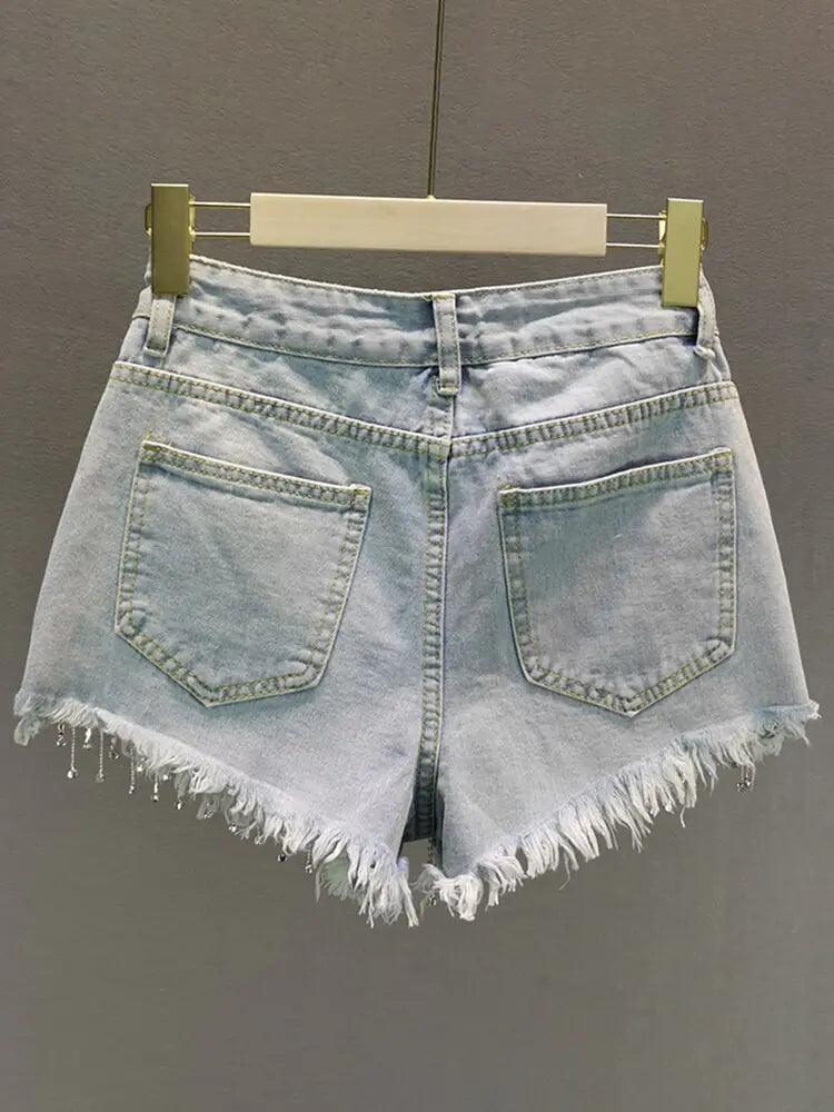Tassel Personality Denim Shorts - Shoply