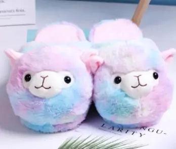 Fluffy Alpaca Slippers - Shoply