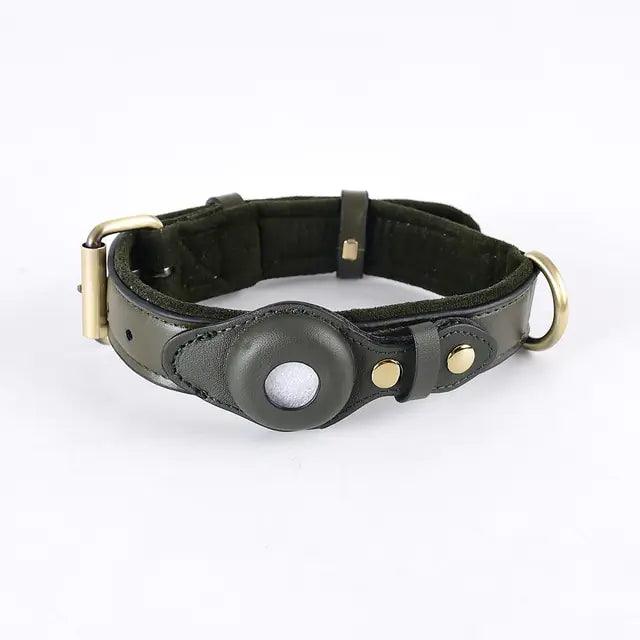 Leather Anti-Lost Dog Collar - Shoply