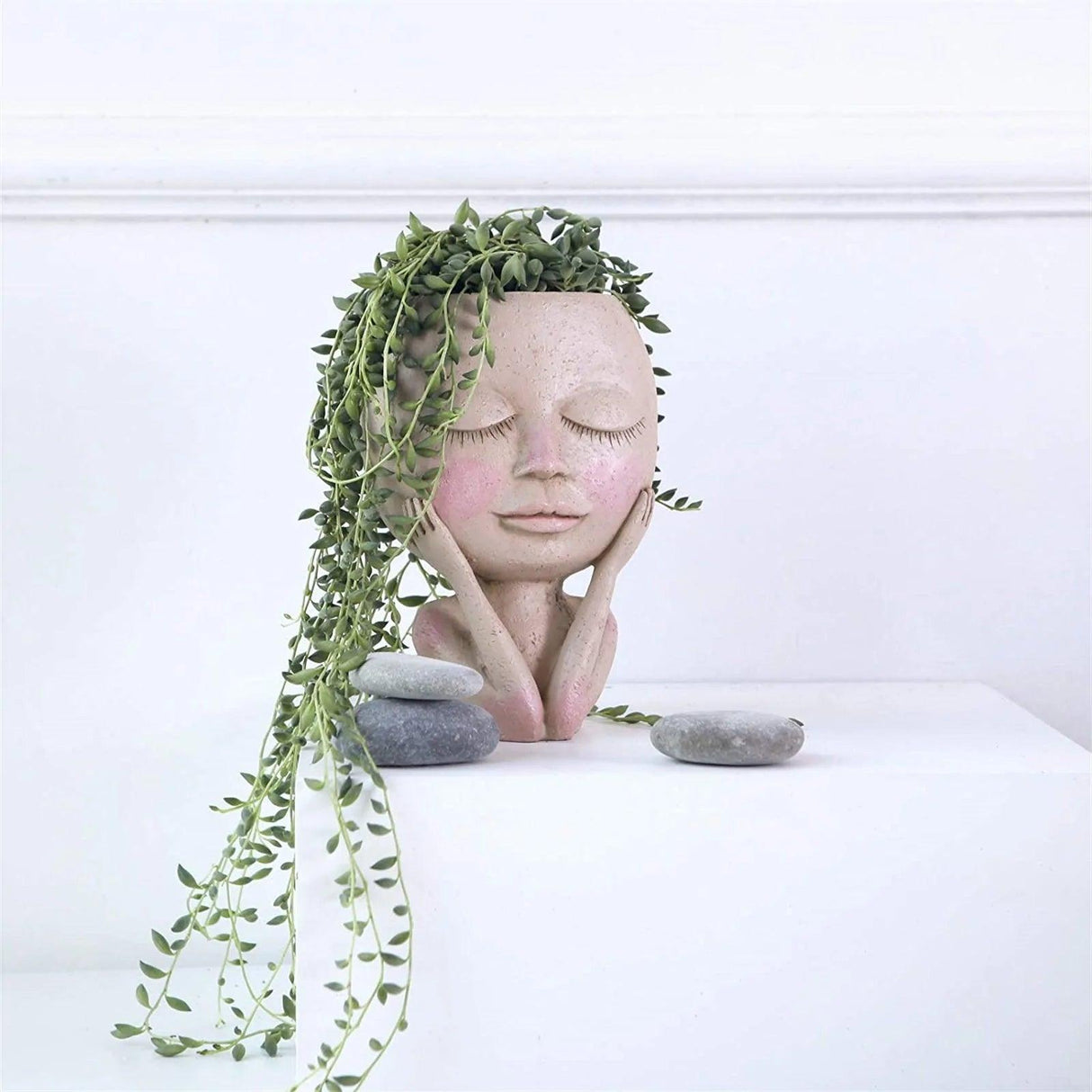 Girls Face Head Flower Planter Succulent - Shoply