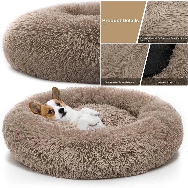 Pet Dog Bed Comfortable Donut Cuddler - Shoply