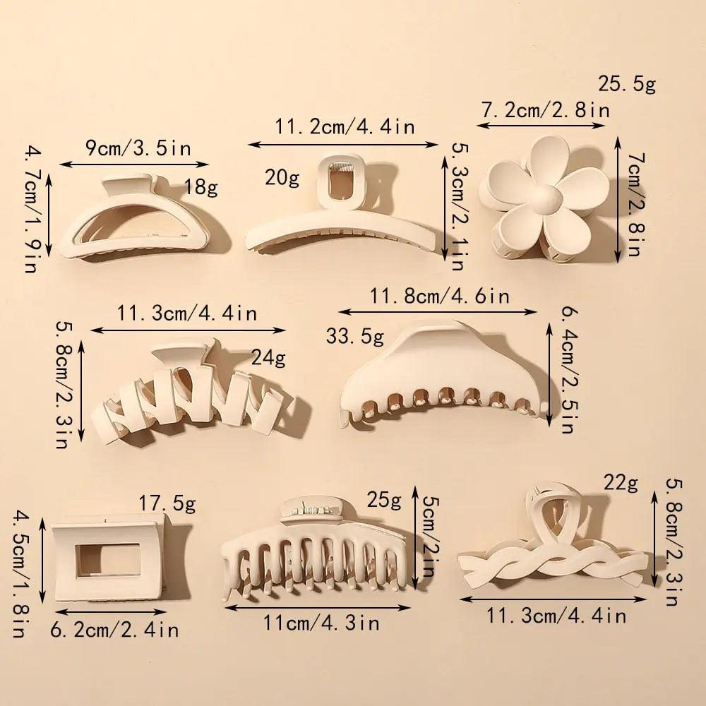 Geometric Flower Hair Clip Set - Shoply