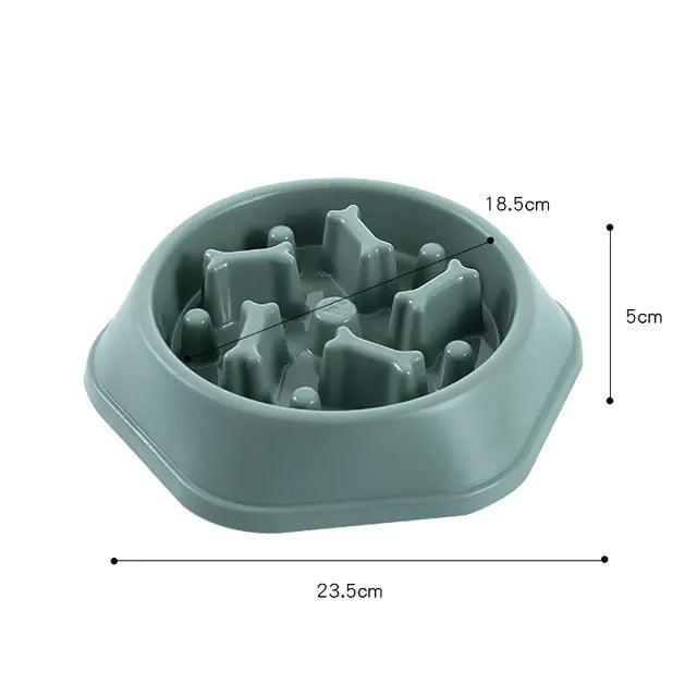 Slow Feeder Bone Design Pet Bowl - Shoply
