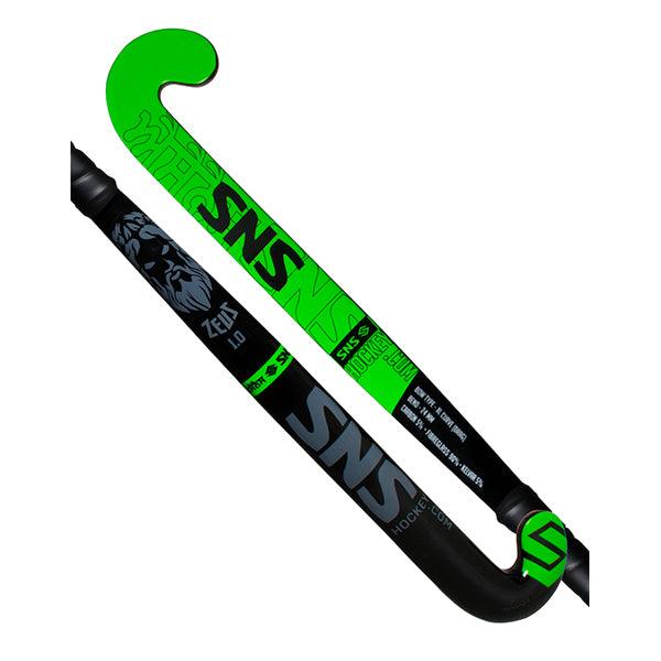SNS Zeus 1.0 Composite Hockey Stick (XL Curve - Drag) Green - Mill Sports