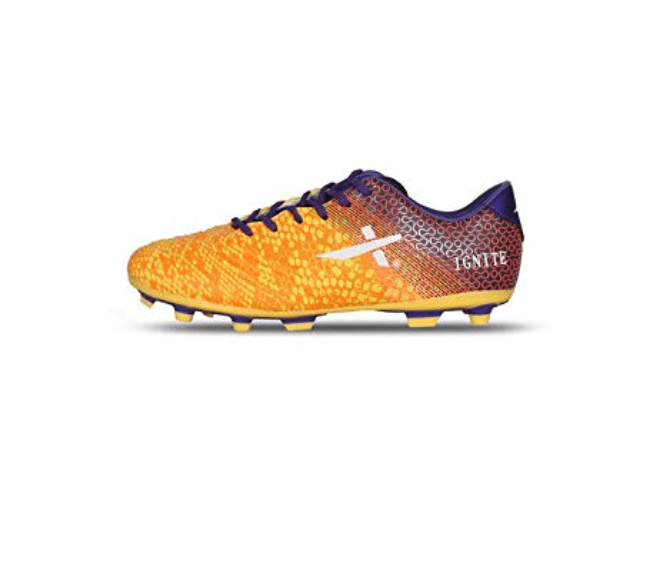 Vector X Ignite Football Shoes for Men’s (Yellow-Purple) - Mill Sports