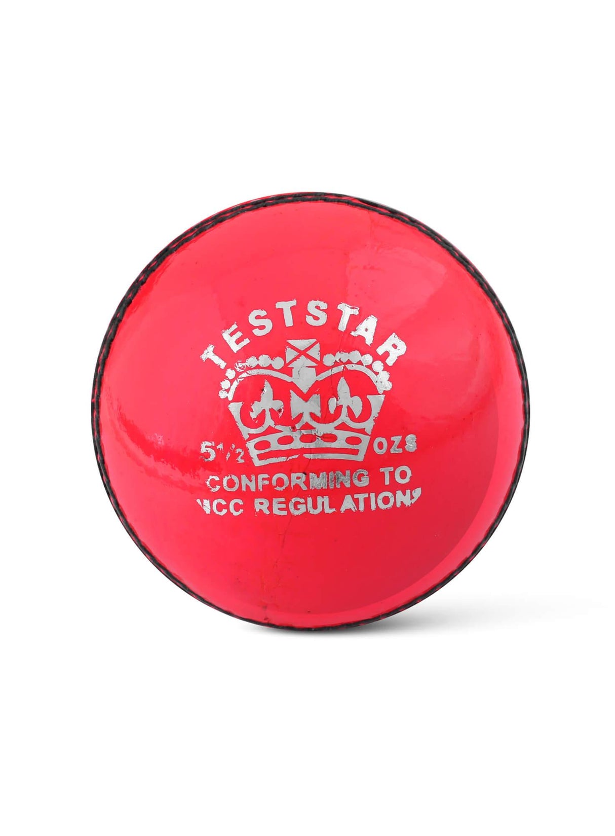 CA Test Star Leather Cricket Ball (Pink) Color Mill Sports