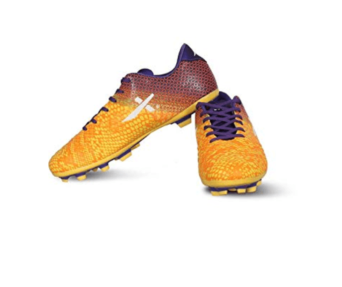 Vector X Ignite Football Shoes for Men’s (Yellow-Purple) - Mill Sports