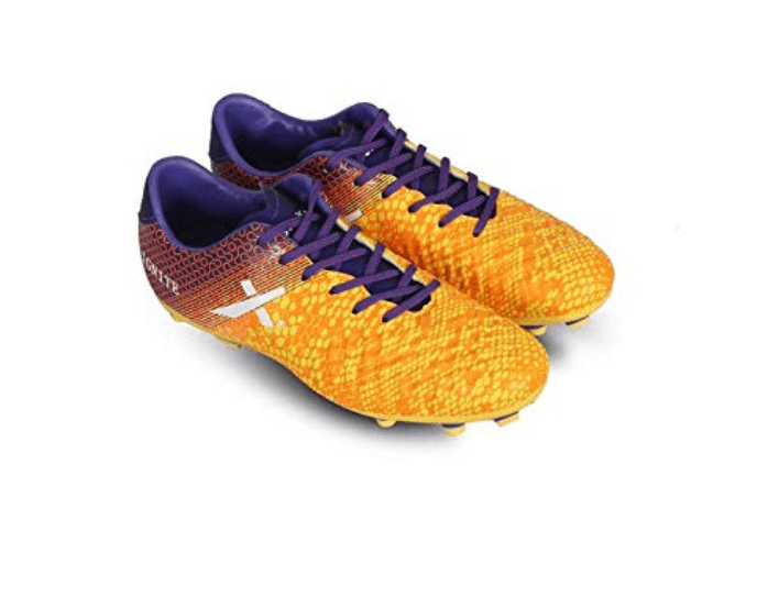 Vector X Ignite Football Shoes for Men’s (Yellow-Purple) - Mill Sports