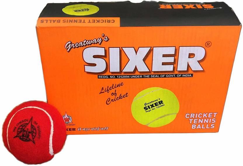 Sixer Cricket Tennis Ball - Mill Sports