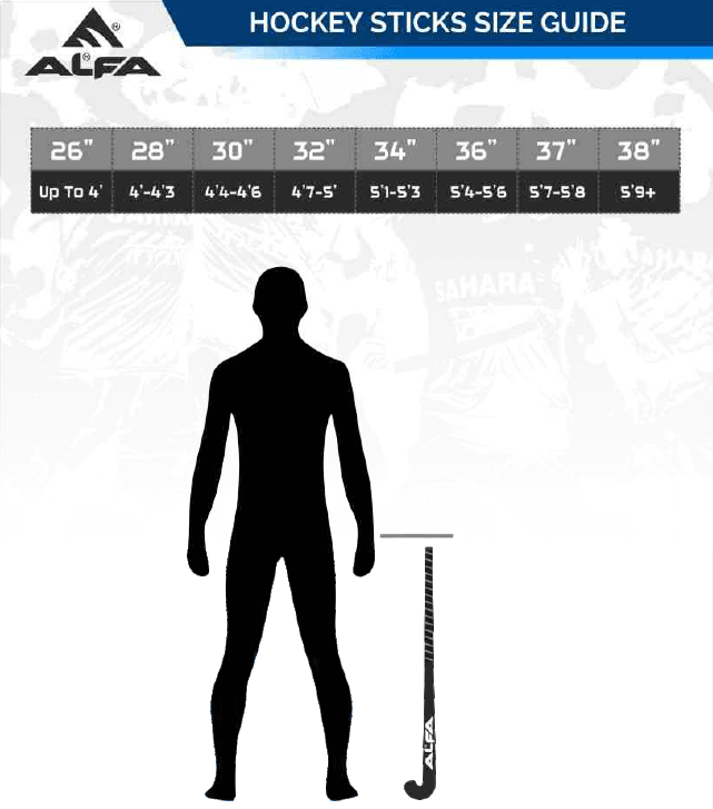 Alfa Y-30 Composite Field Hockey Stick - Black Color - Mill Sports