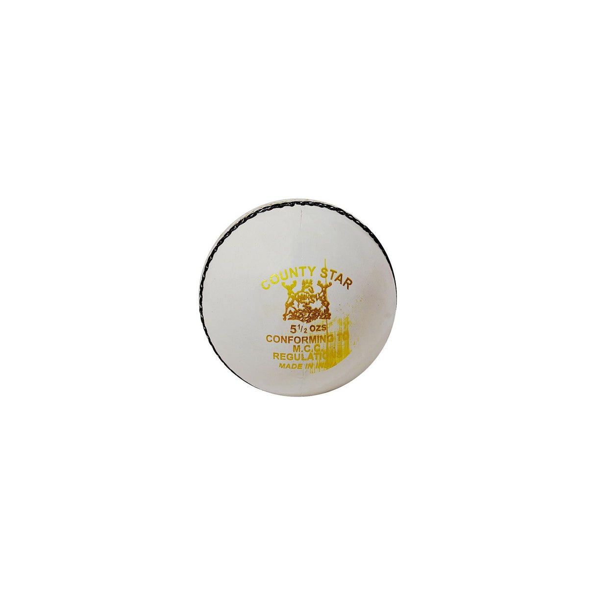 GM County Star Leather Cricket Ball (White) Mill Sports