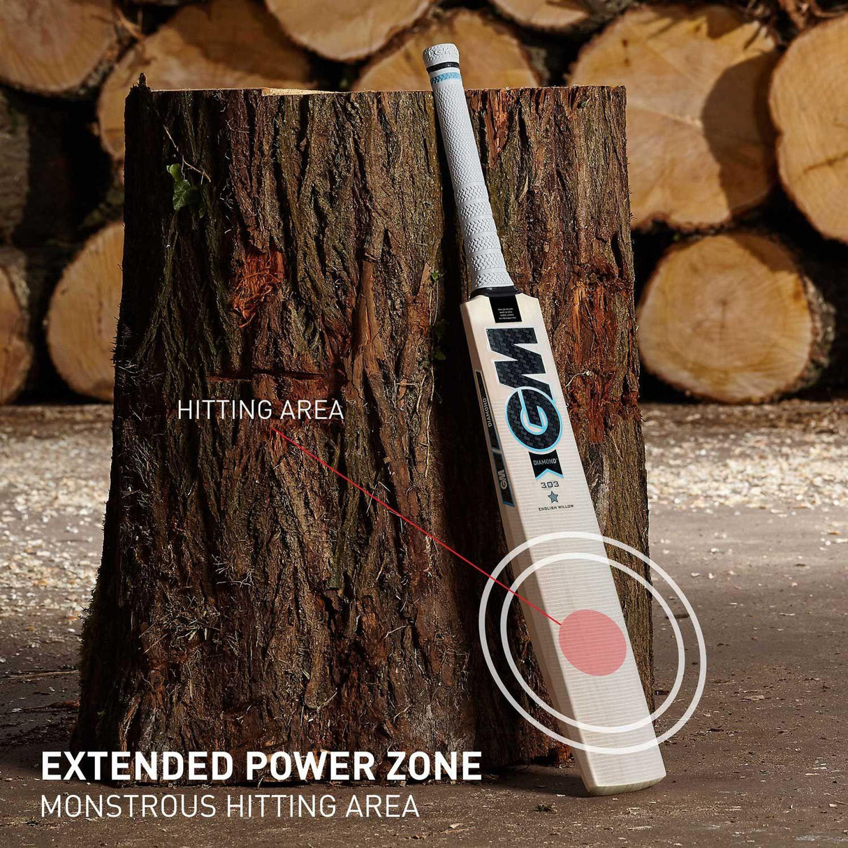 GM Diamond 303 English Willow Grade 4 Cricket Bat (Junior) Mill Sports