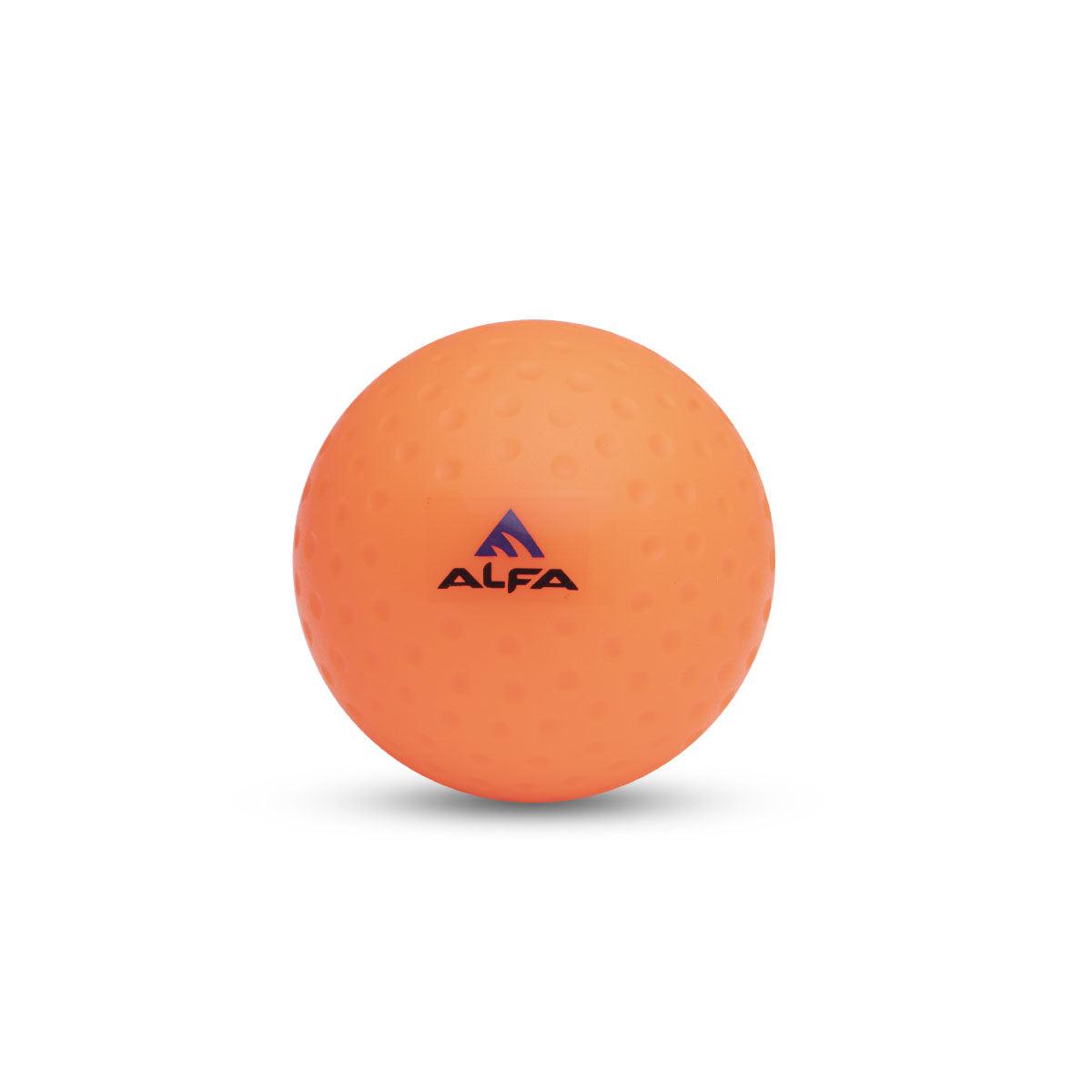 ALFA Hockey Turf Ball Dimple Hollow Orange Color Mill Sports