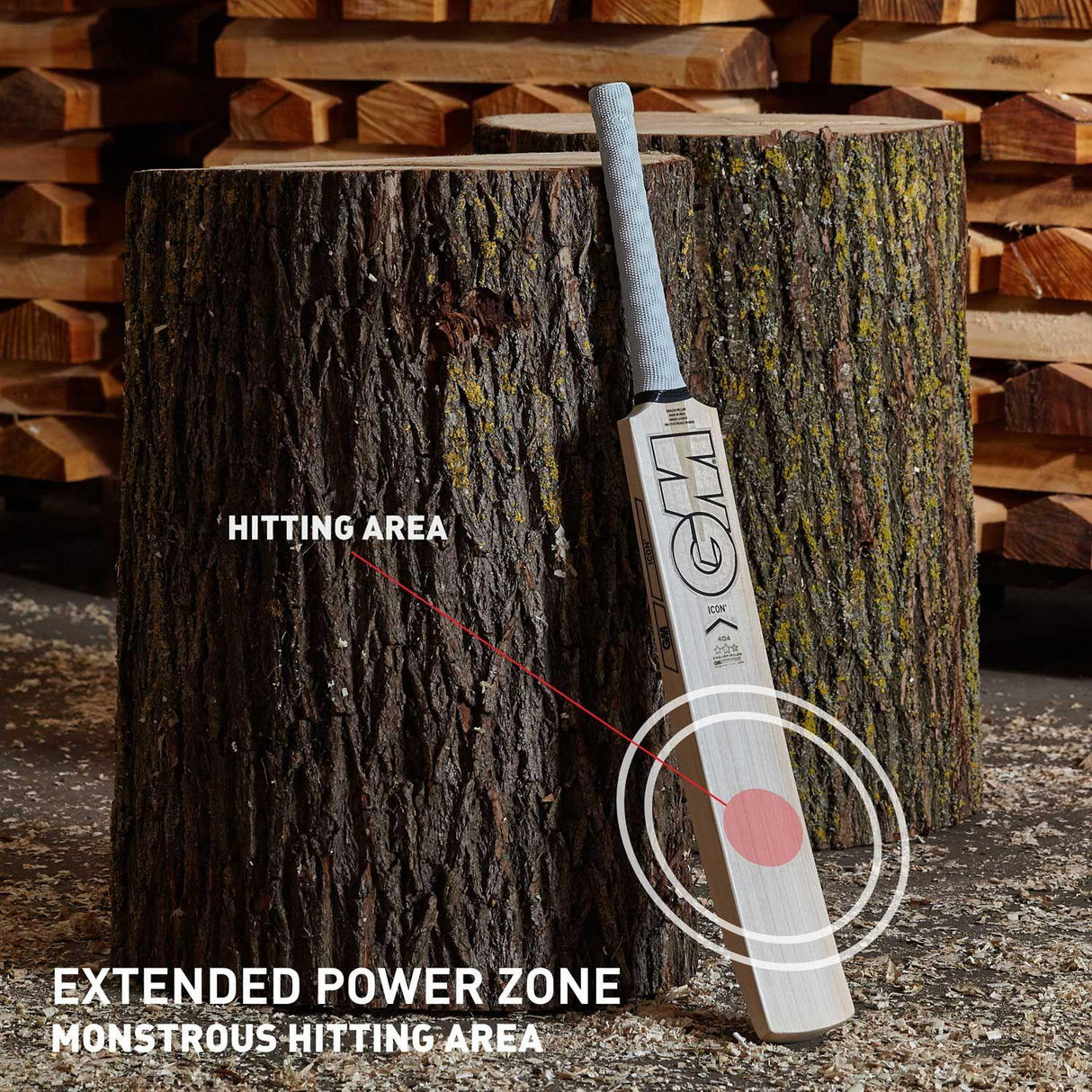 GM Icon 404 English Willow Grade 4 Cricket Bat (Short Handle) Mill Sports