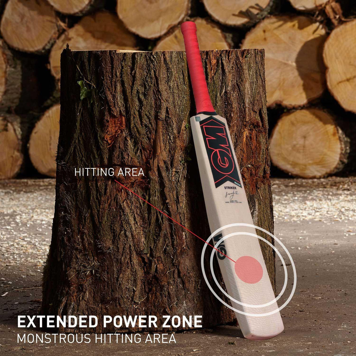 GM Mana Striker Kashmir Willow Cricket Bat (Junior) Mill Sports