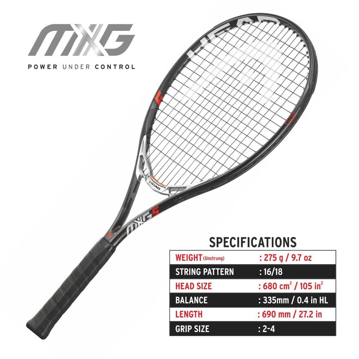 HEAD MXG 5 TENNIS RACQUET (UNSTRUNG) - Mill Sports