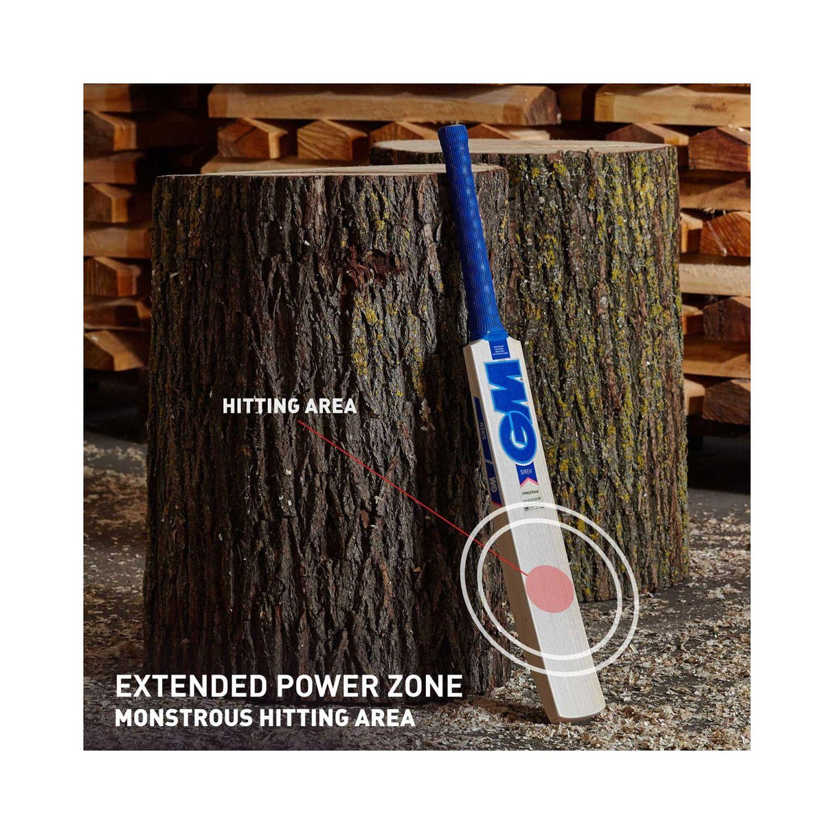 GM Siren Maxi English Willow Cricket Bat (Short Handle)