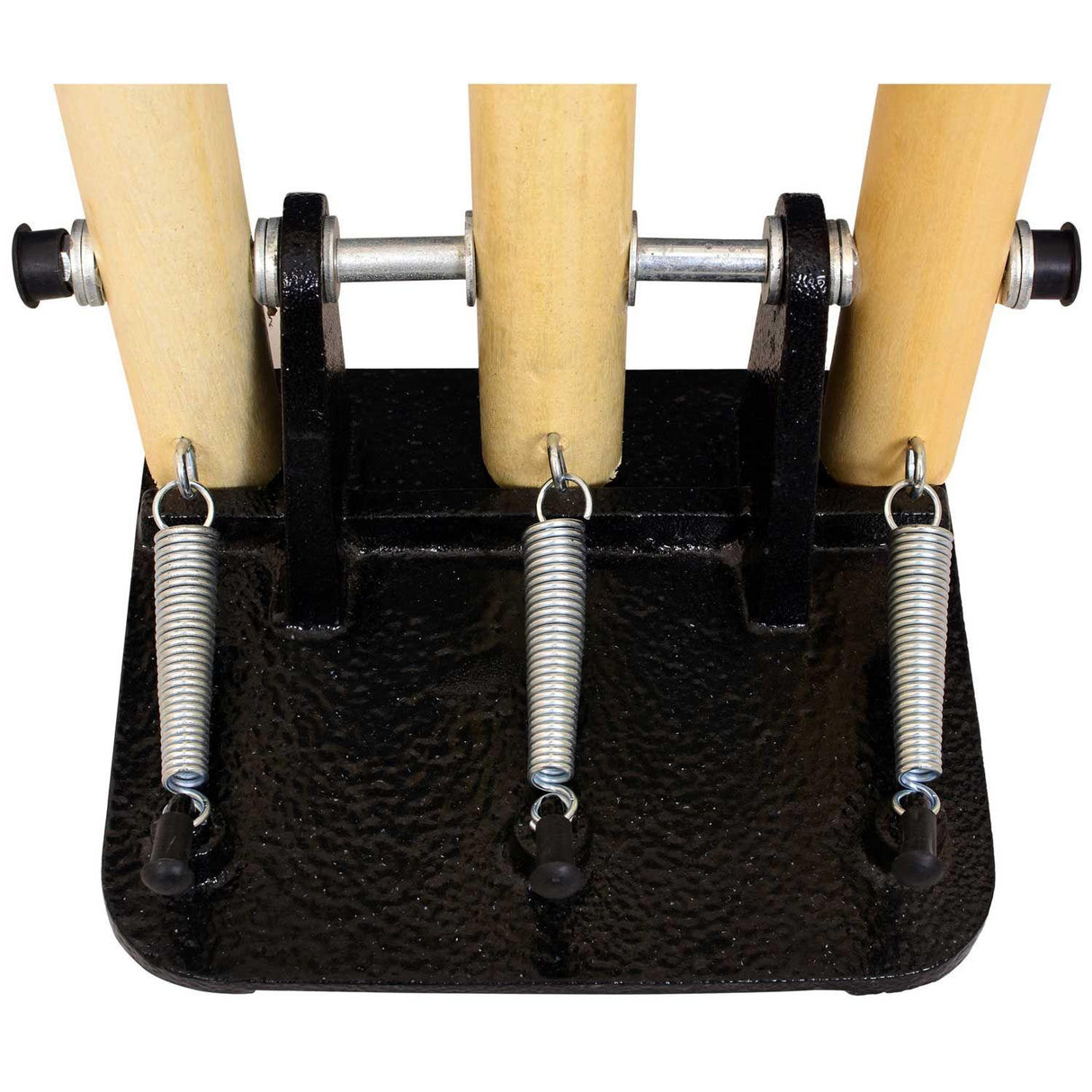 GM Spring Cricket Stumps Set of 3 Stumps & 2 Bails (With Iron Base) - Mill Sports