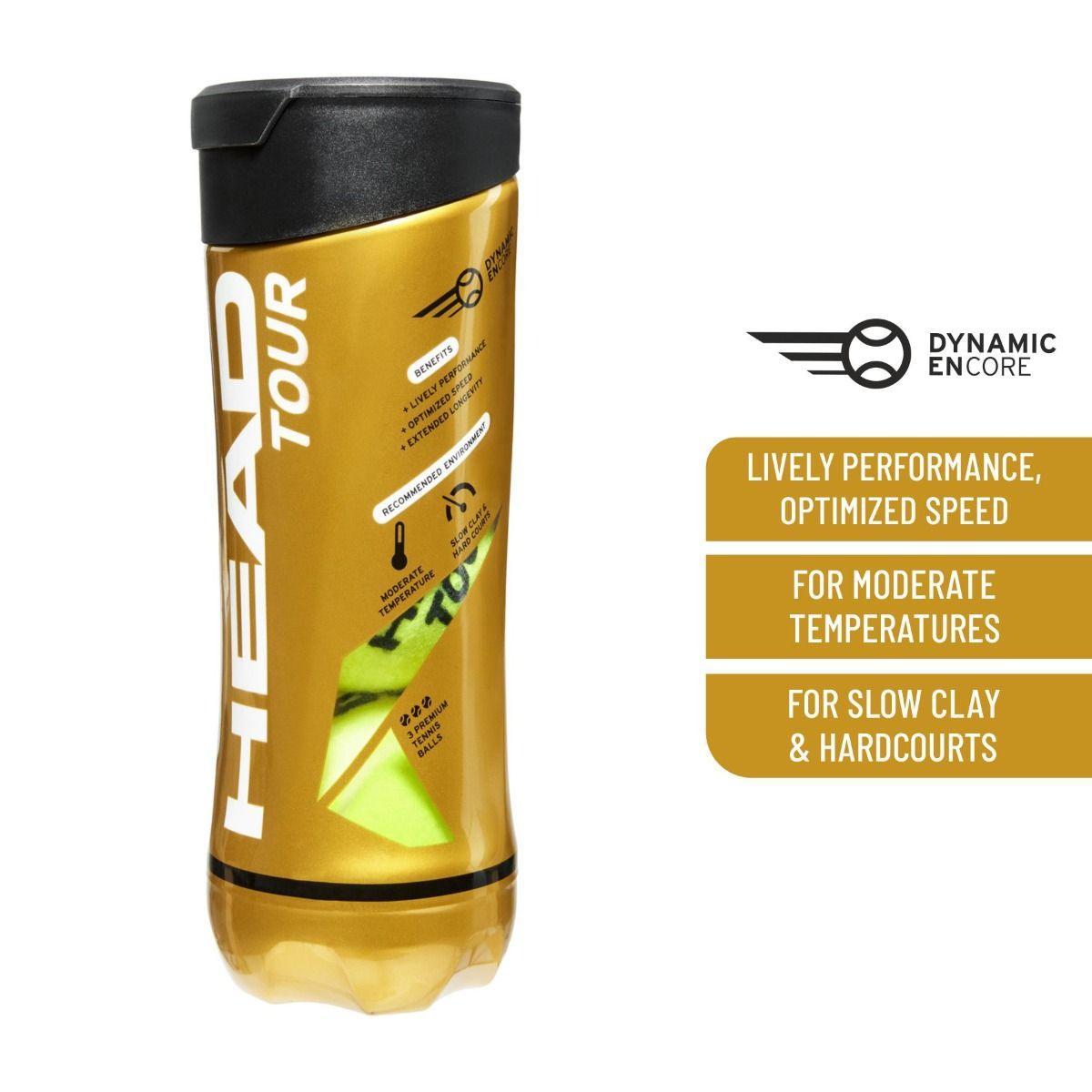 HEAD TOUR TENNIS BALL CAN (3 BALLS) - MILL SPORTS