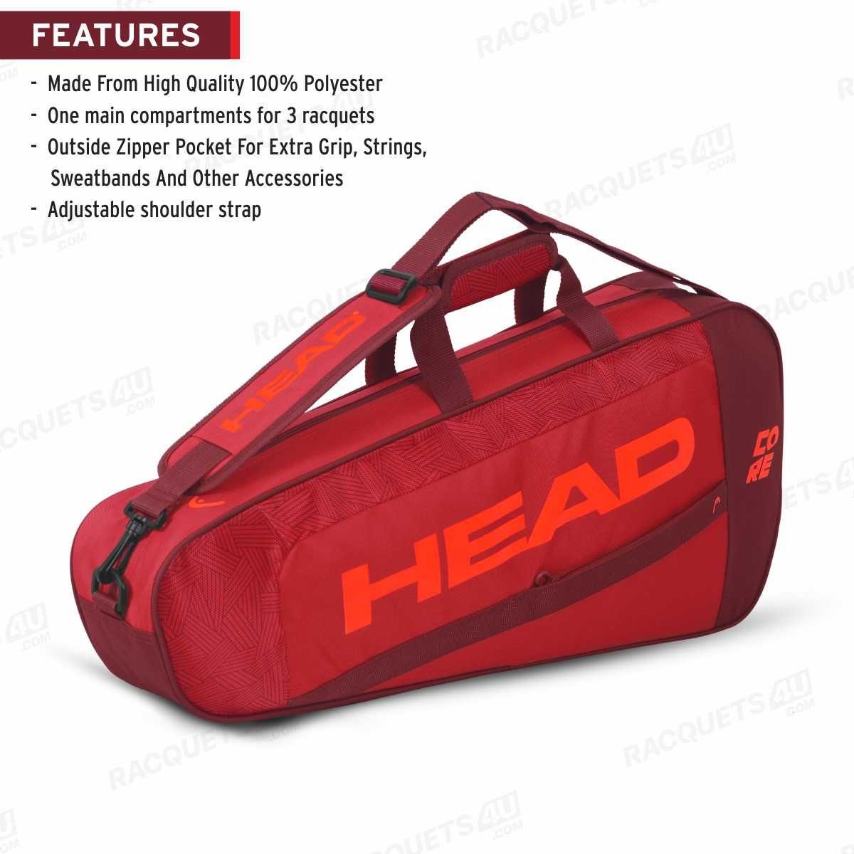 HEAD CORE 3R PRO 2021 KIT BAG (RED) - Mill Sports