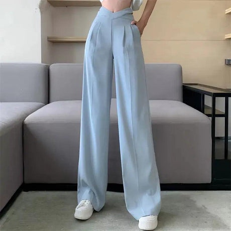 Solid Casual Loose Pants - Shoply