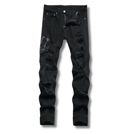 Black Python Jeans - Shoply