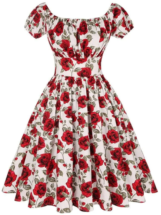 Rockabilly Women Swing Dress, Party Dresses- 50s 60s - Shoply