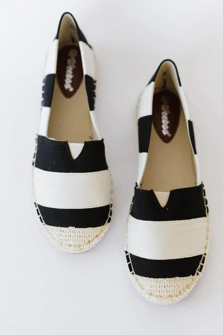 Casual Striped Espadrille Shoes - Shoply