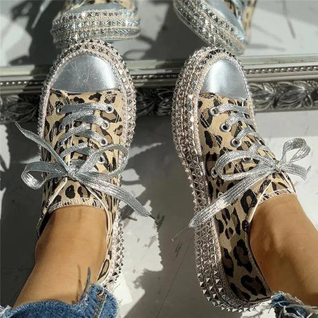 Women Leopard Canvas Shoes - Shoply