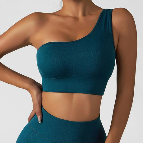Summer Sexy Oblique Shoulder Yoga Clothes Tops - Shoply
