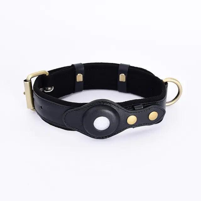 Leather Anti-Lost Dog Collar - Shoply