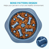 Slow Feeder Bone Design Pet Bowl - Shoply