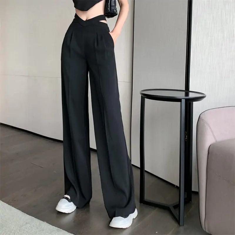 Solid Casual Loose Pants - Shoply