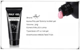 French Nail Art Poly Gel Kit with UV Brush and Nail Tips - Shoply