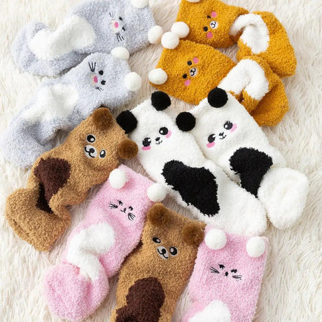 Women's Fuzzy Socks Winter Warm Fleece - Shoply