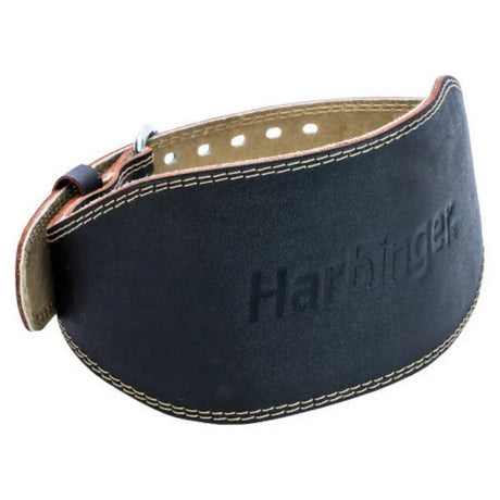 Harbinger 6" Padded Leather Lifting Belt(Black) - Shoply