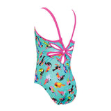 Zoggs Girls Chirpee Yaroomba Floral One Piece Swimsuit - Shoply