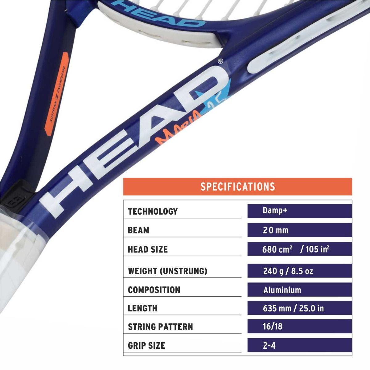Head Tennis Racquet Maria, 25 (Junior) | Mill Sports – Shoply